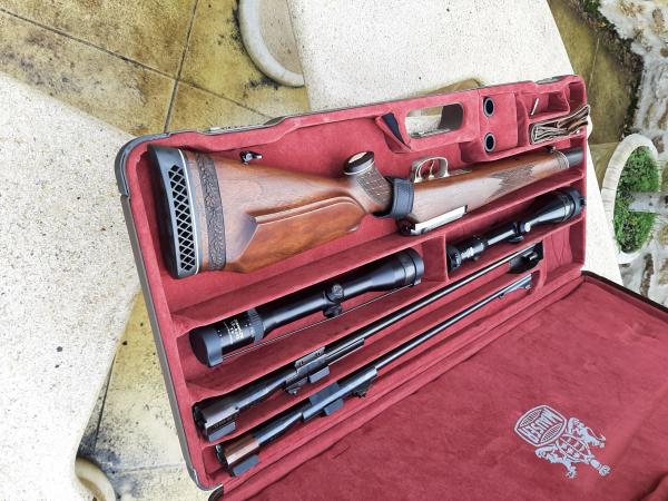 MAUSER DIPLOMATE 66S AVEC 2 CANONS 9.3x62 et 7.66 vom hoffe, 2 lunettes