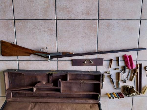 Fusil à broches calibre 16 verney carron avec malette et accessoires  catégorie D