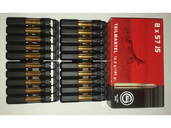 1 boite de 20 cartouches GECO 8X57 JS