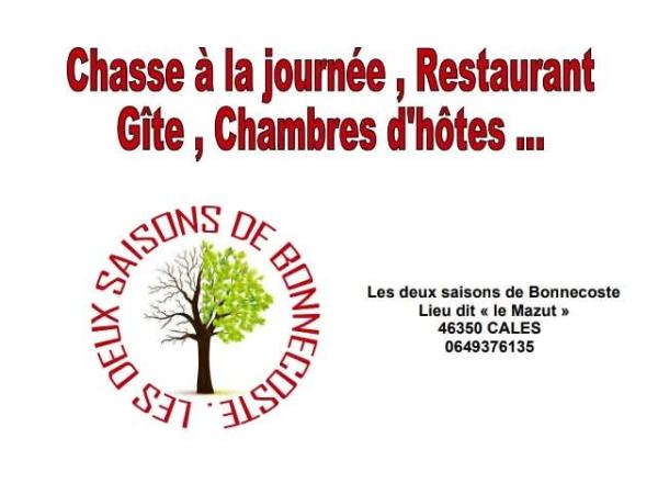 Chasse à la journée aux 2 saisons de bonnecoste