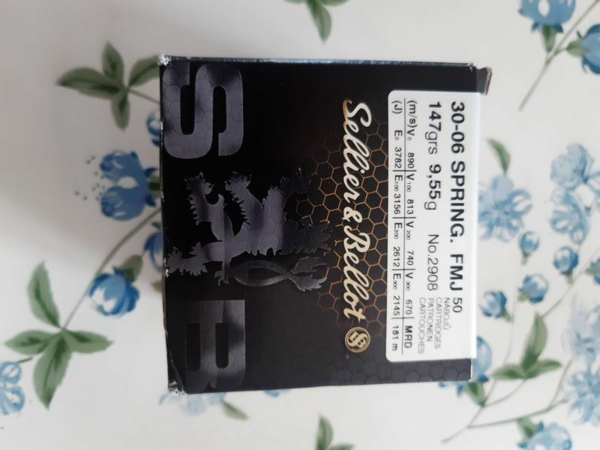 50 balles Sellier-Bellot 30-06 FMJ