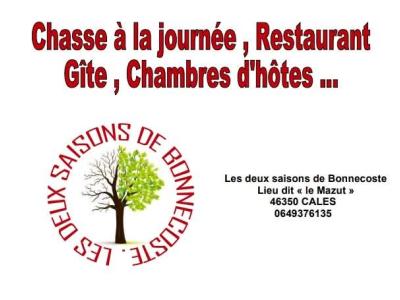 Chasse à la journée aux 2 saisons de bonnecoste