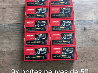 Lot de Norma Tac-22 Subsonic cal. 22lr
