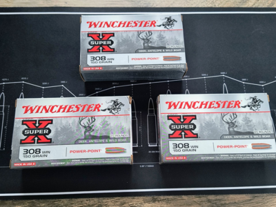 Lot de Winchester Super X .308 150gr Powerpoint